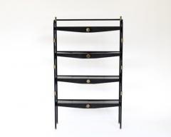 Jacques Adnet JACQUES ADNET BLACK FRENCH ETAGERE OR BOOKSHELF - 3697857