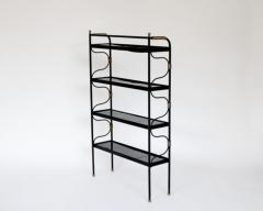 Jacques Adnet JACQUES ADNET BLACK FRENCH ETAGERE OR BOOKSHELF - 3697860