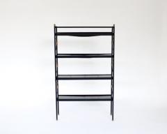 Jacques Adnet JACQUES ADNET BLACK FRENCH ETAGERE OR BOOKSHELF - 3697864