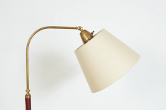Jacques Adnet JACQUES ADNET FLOOR LAMP IN BURGANDY LEATHER - 3561602