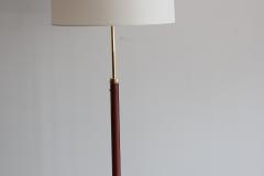 Jacques Adnet JACQUES ADNET LEATHER AND BRASS FLOOR LAMP - 1021455