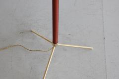 Jacques Adnet JACQUES ADNET LEATHER AND BRASS FLOOR LAMP - 1021458