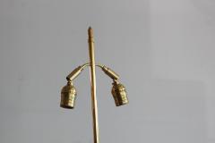 Jacques Adnet JACQUES ADNET LEATHER AND BRASS FLOOR LAMP - 1021459