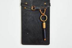 Jacques Adnet JACQUES ADNET LEATHER NOTEPAD PENCIL HOLDER - 3146501