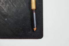 Jacques Adnet JACQUES ADNET LEATHER NOTEPAD PENCIL HOLDER - 3146503