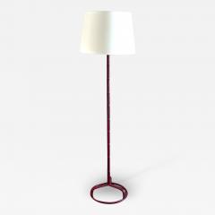 Jacques Adnet JACQUES ADNET RED LEATHER FLOOR LAMP - 2759640