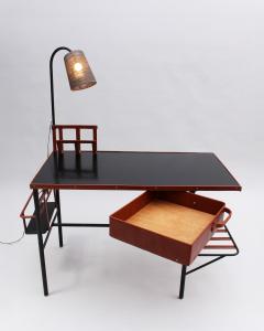 Jacques Adnet Jacques Adnet A French 1950s Desk with Lamp by Jacques Adnet - 4317629
