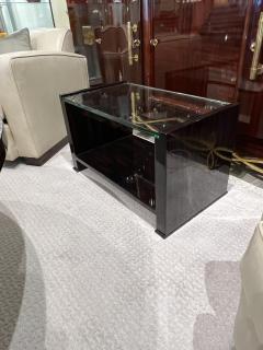 Jacques Adnet Jacques Adnet Art Deco Makassar Ebony and Glass Side Table France circa 1935 - 4557293