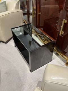 Jacques Adnet Jacques Adnet Art Deco Makassar Ebony and Glass Side Table France circa 1935 - 4557295