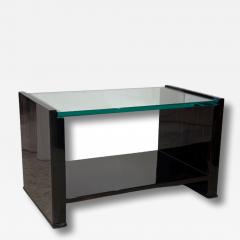 Jacques Adnet Jacques Adnet Art Deco Makassar Ebony and Glass Side Table France circa 1935 - 4559110
