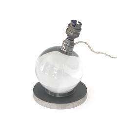 Jacques Adnet Jacques Adnet Baccarat Crystal Glass and Bronze French Table Lamp Model 7706 - 4609220