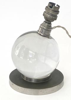 Jacques Adnet Jacques Adnet Baccarat Crystal Glass and Bronze French Table Lamp Model 7706 - 4609221