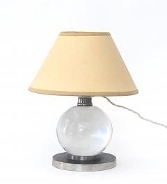 Jacques Adnet Jacques Adnet Baccarat Crystal Glass and Bronze French Table Lamp Model 7706 - 4609793