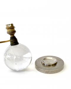 Jacques Adnet Jacques Adnet Baccarat Crystal Glass and Bronze French Table Lamp Model 7706 - 4820441