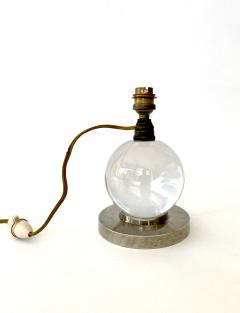 Jacques Adnet Jacques Adnet Baccarat Crystal Glass and Bronze French Table Lamp Model 7706 - 4820442