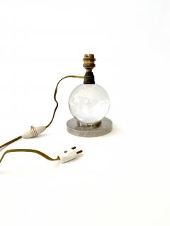 Jacques Adnet Jacques Adnet Baccarat Crystal Glass and Bronze French Table Lamp Model 7706 - 4820443