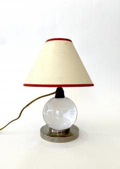 Jacques Adnet Jacques Adnet Baccarat Crystal Glass and Bronze French Table Lamp Model 7706 - 4820446
