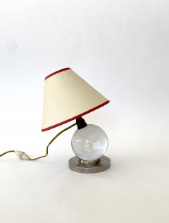 Jacques Adnet Jacques Adnet Baccarat Crystal Glass and Bronze French Table Lamp Model 7706 - 4820448