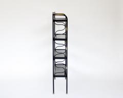 Jacques Adnet Jacques Adnet Black French etagere or bookshelf - 3955022