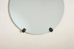 Jacques Adnet Jacques Adnet Black Leather Mirror - 4287126