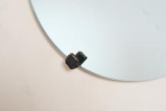 Jacques Adnet Jacques Adnet Black Leather Mirror - 4287130