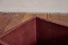 Jacques Adnet Jacques Adnet Burgundy Leather Waste Bin - 4763315