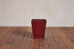 Jacques Adnet Jacques Adnet Burgundy Leather Waste Bin - 4763339
