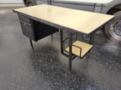 Jacques Adnet Jacques Adnet Chicest Black Hand Stitched Leather Desk - 4616492