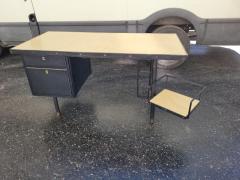 Jacques Adnet Jacques Adnet Chicest Black Hand Stitched Leather Desk - 4616493