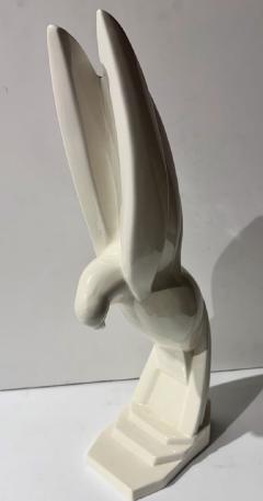 Jacques Adnet Jacques Adnet Flight of the Pigeon Ceramic Sculpture - 3827738