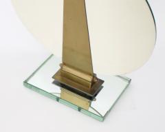 Jacques Adnet Jacques Adnet French Vanity or Desk Mirror with Bronze Details - 4269081
