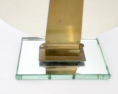 Jacques Adnet Jacques Adnet French Vanity or Desk Mirror with Bronze Details - 4269087