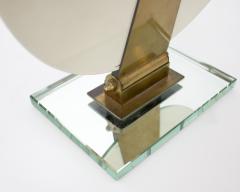 Jacques Adnet Jacques Adnet French Vanity or Desk Mirror with Bronze Details - 4269090