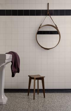 Jacques Adnet Jacques Adnet Large Circulaire Mirror with Brown Leather - 1718977
