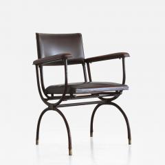 椅子 Attributed to Jacques Adnet Chair Jacques Adnet - Jacques Adnet Leather Armchair