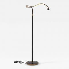 Jacques Adnet Jacques Adnet Style Brass And Leather Swing Arm Floor Lamp - 2459939