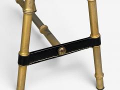 Jacques Adnet Jacques Adnet attr Desk Black Leather Brass France 1950s - 4650794