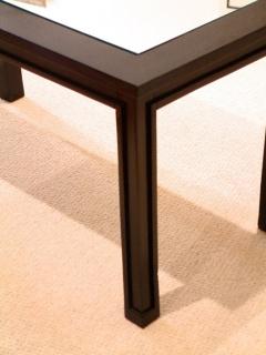 Jacques Adnet Jacques Adnet coffee table in ebonized oak and mirror - 3046483