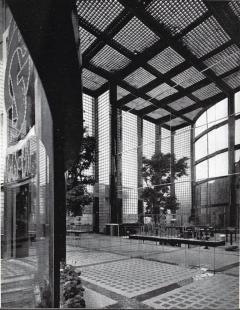 Jacques Adnet Jacques Adnet coffee table in ebonized oak and mirror - 3046487