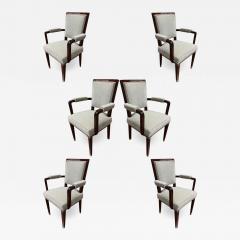 Jacques Adnet Jacques Adnet documented chicest set of 6 dinning or office chairs - 2460268