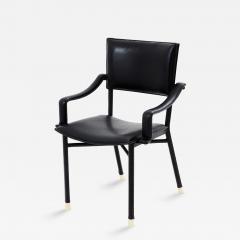 Jacques Adnet Jacques Adnet leather and brass desk chair 1950 - 3898054