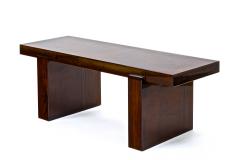 Jacques Adnet Jacques Adnet modernist pure design walnut burl art deco coffee table - 948828