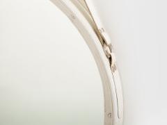 Jacques Adnet Jacques Adnet original cream leather mirror 1940 - 4446491