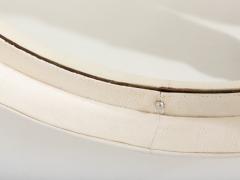 Jacques Adnet Jacques Adnet original cream leather mirror 1940 - 4446492