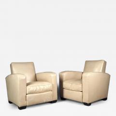 Jacques Adnet Jacques Adnet pair of Modernist Club chairs - 4795721