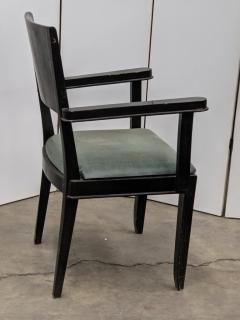 Jacques Adnet Jacques Adnet pair of black armchairs - 3046459