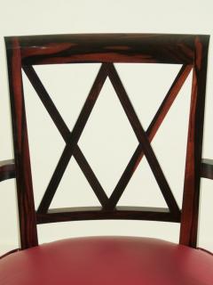 Jacques Adnet Jacques Adnet pair of macassar ebony armchairs - 3046431