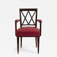 Jacques Adnet Jacques Adnet pair of macassar ebony armchairs - 3048242