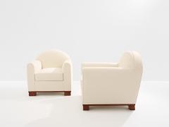 Jacques Adnet Jacques Adnet pair of modernist club chairs rosewood 1931 - 4506064