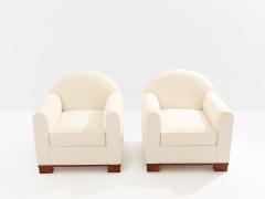 Jacques Adnet Jacques Adnet pair of modernist club chairs rosewood 1931 - 4506066